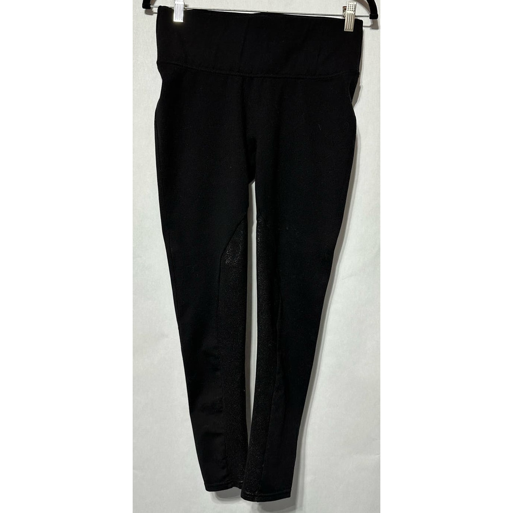 SPANX Black‎ Leggings with Sparkle Knee Insert Size L